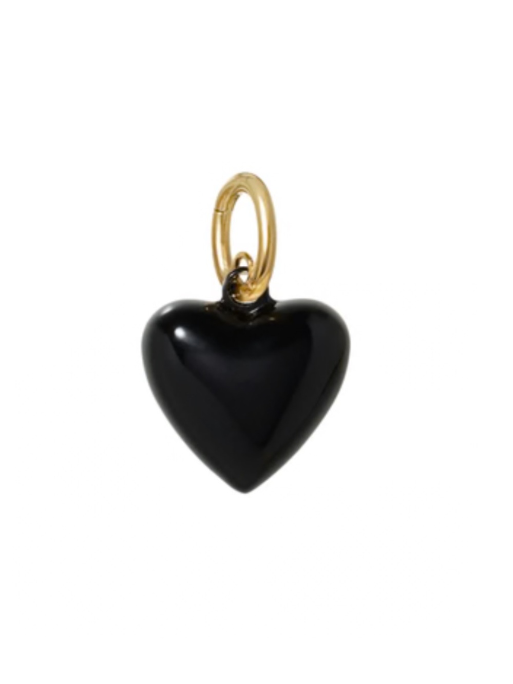 NWOT Roxanne Assoulin The Mini Puffy Heart Charm In Black